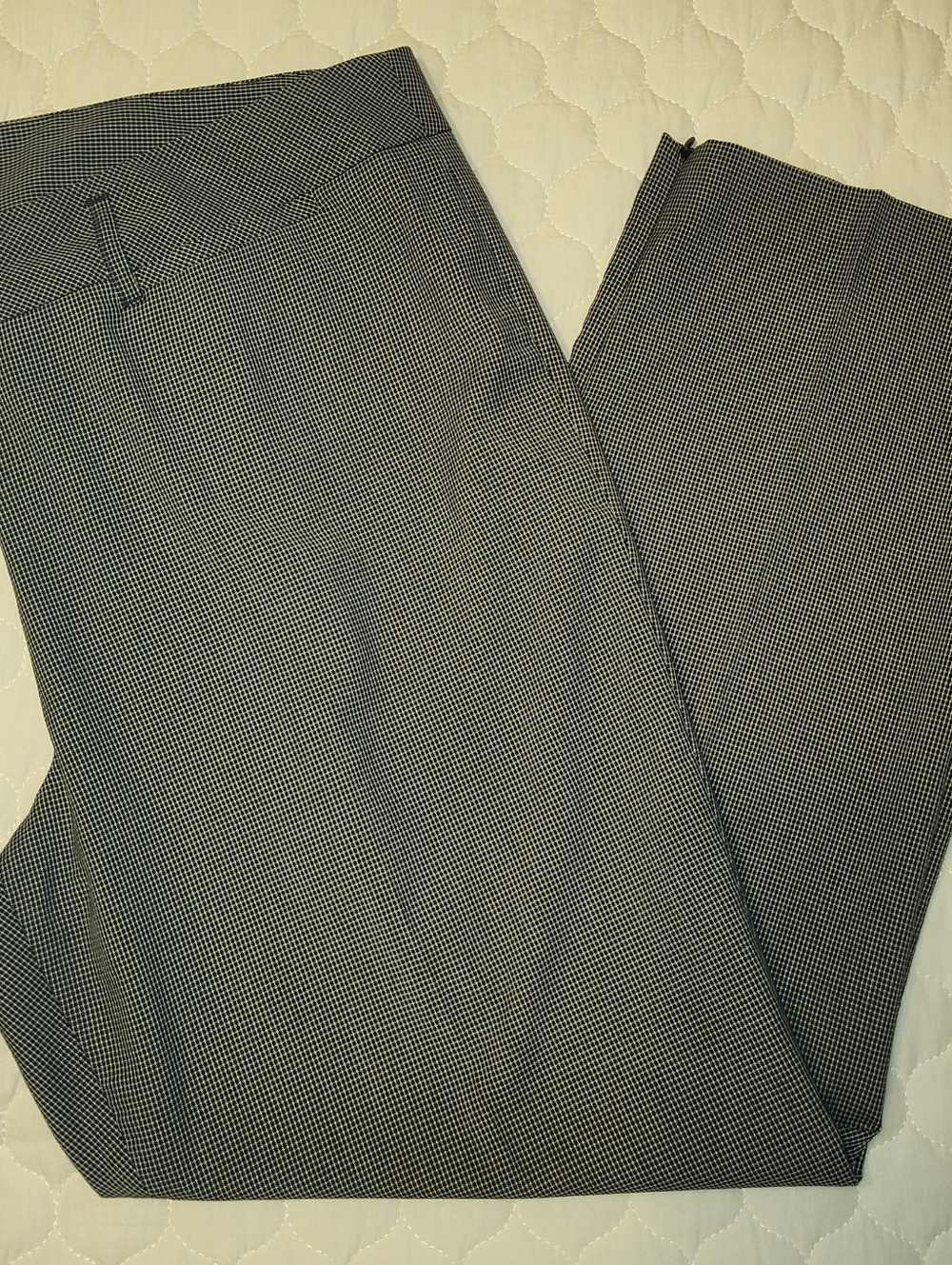 LOFT Black & White Straight Leg Dress Pants
